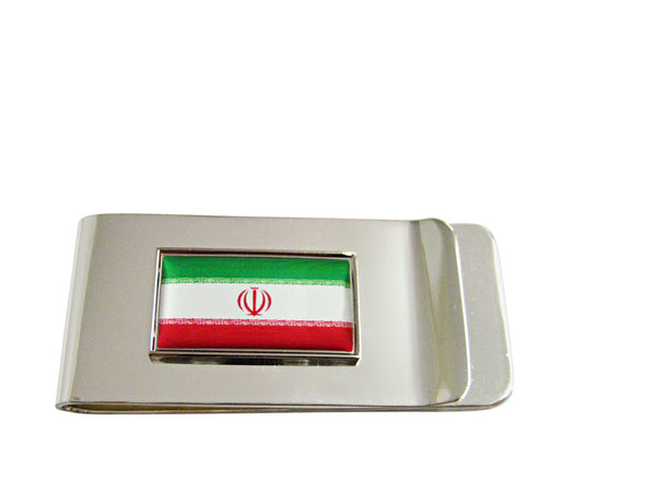 Thin Bordered Iran Flag Pendant Money Clip