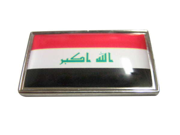 Thin Bordered Iraq Flag Pendant Magnet