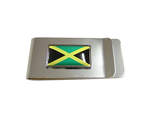 Thin Bordered Jamaica Flag Pendant Money Clip