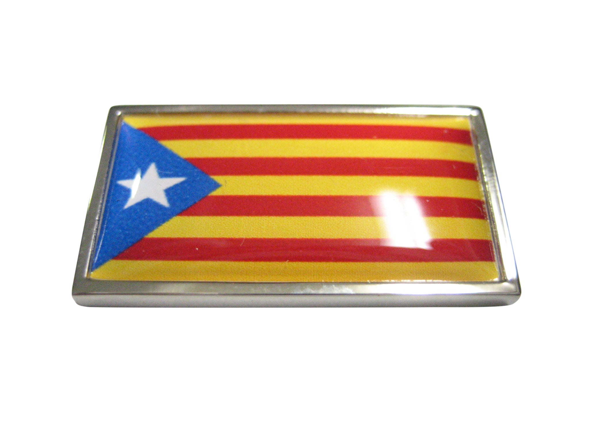 Thin Bordered La Senyera Estelada Catalonia Flag Magnet