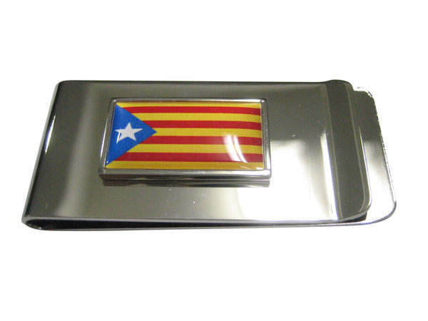 Thin Bordered La Senyera Estelada Catalonia Flag Money Clip