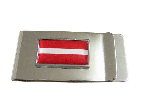 Thin Bordered Latvia Country Flag Money Clip