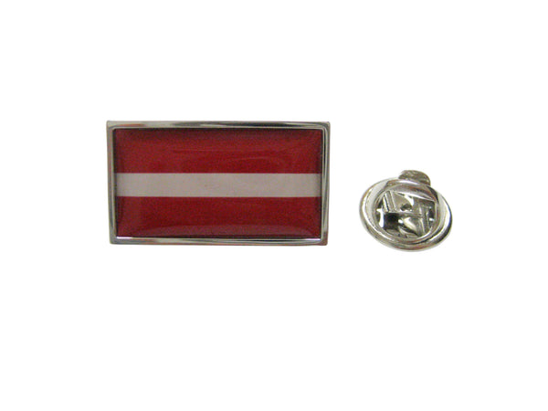 Thin Bordered Latvia Flag Lapel Pin