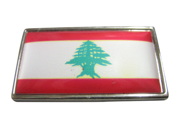Thin Bordered Lebanon Flag Magnet