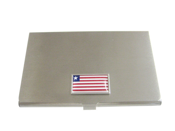 Thin Bordered Liberia Flag Business Card Holder