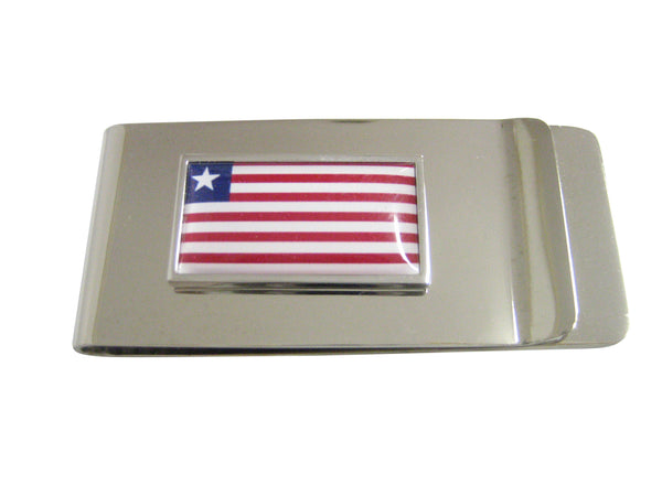 Thin Bordered Liberia Flag Money Clip