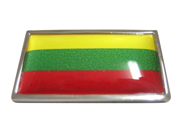 Thin Bordered Lithuania Flag Magnet