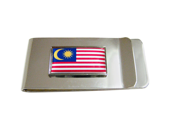 Thin Bordered Malaysia Flag Pendant Money Clip