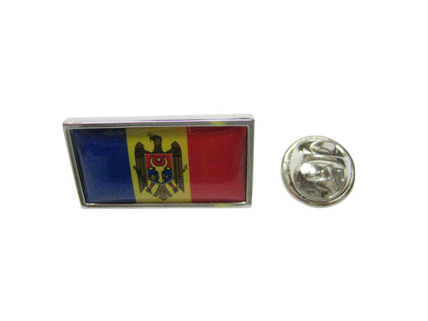 Thin Bordered Moldova Flag Lapel Pin