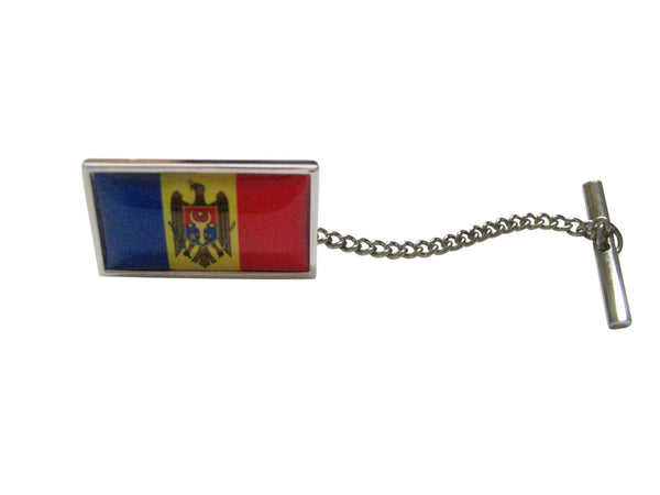 Thin Bordered Moldova Flag Tie Tack