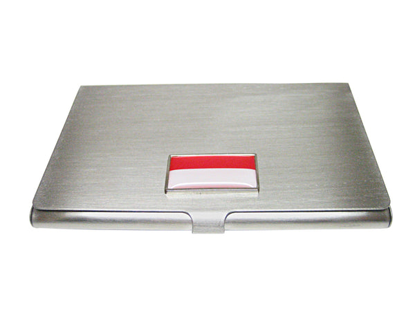 Thin Bordered Monaco Flag Pendant Business Card Holder