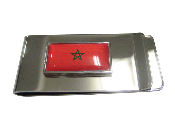 Thin Bordered Morocco Flag Money Clip