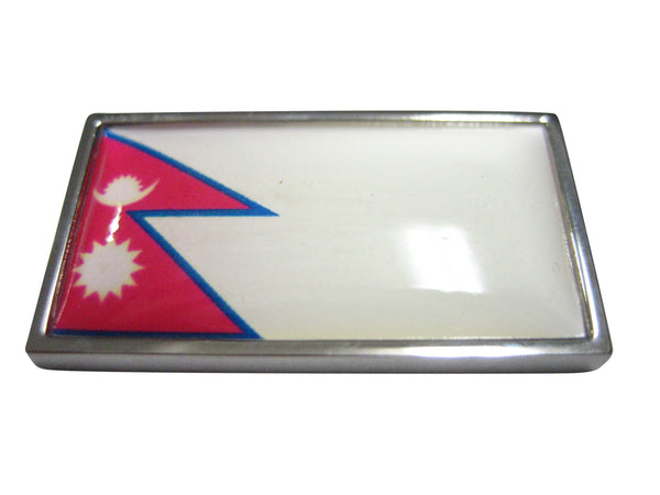 Thin Bordered Nepal Flag Magnet
