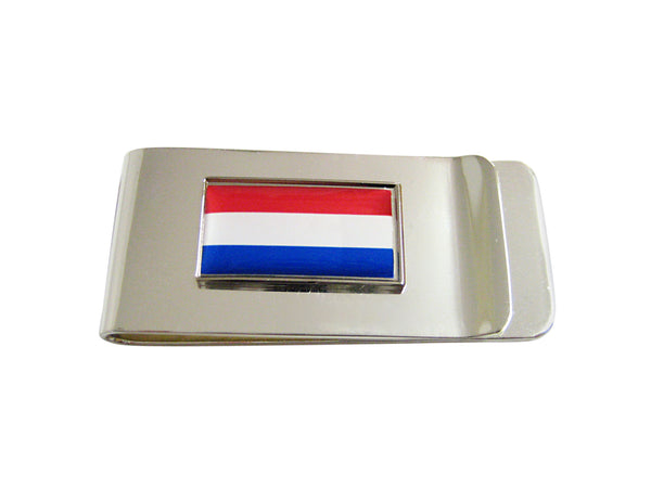Thin Bordered Netherlands Flag Pendant Money Clip