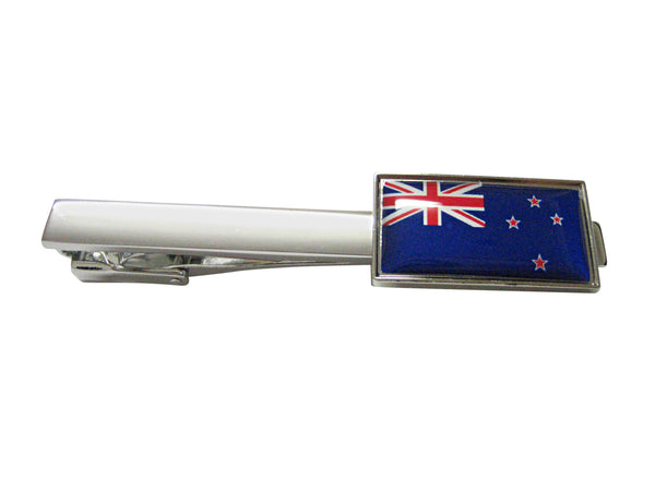 Thin Bordered New Zealand Flag Square Tie Clip