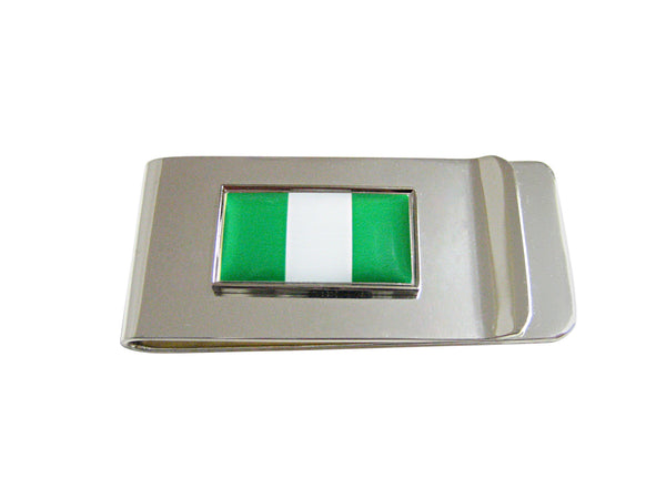 Thin Bordered Nigeria Flag Pendant Money Clip