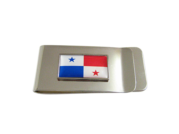 Thin Bordered Panama Flag Pendant Money Clip