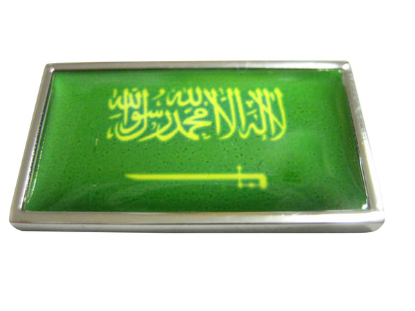 Thin Bordered Saudi Arabia Flag Magnet