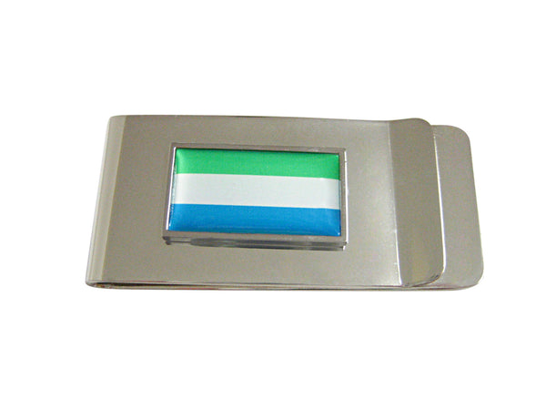 Thin Bordered Sierra Leone Flag Money Clip