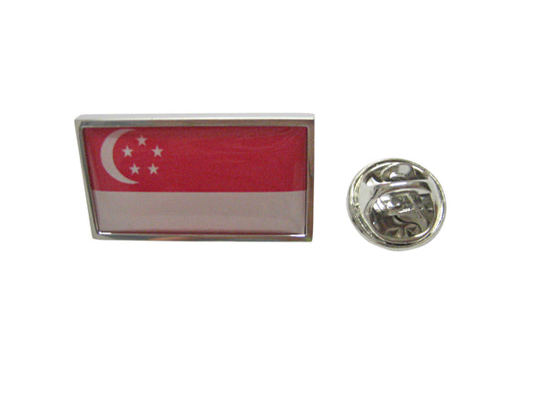 Thin Bordered Singapore Flag Lapel Pin