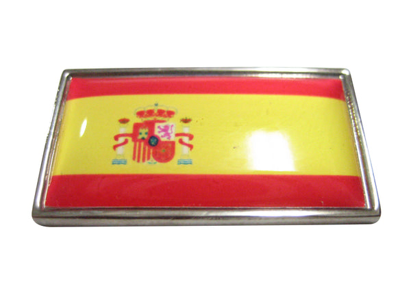 Thin Bordered Spain Flag Magnet