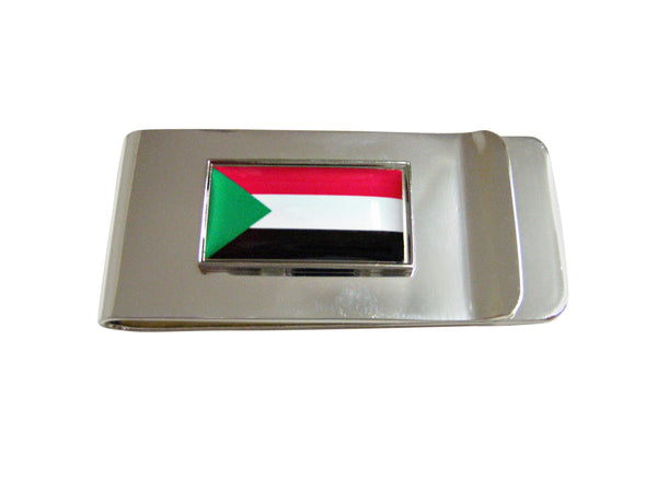 Thin Bordered Sudan Flag Pendant Money Clip