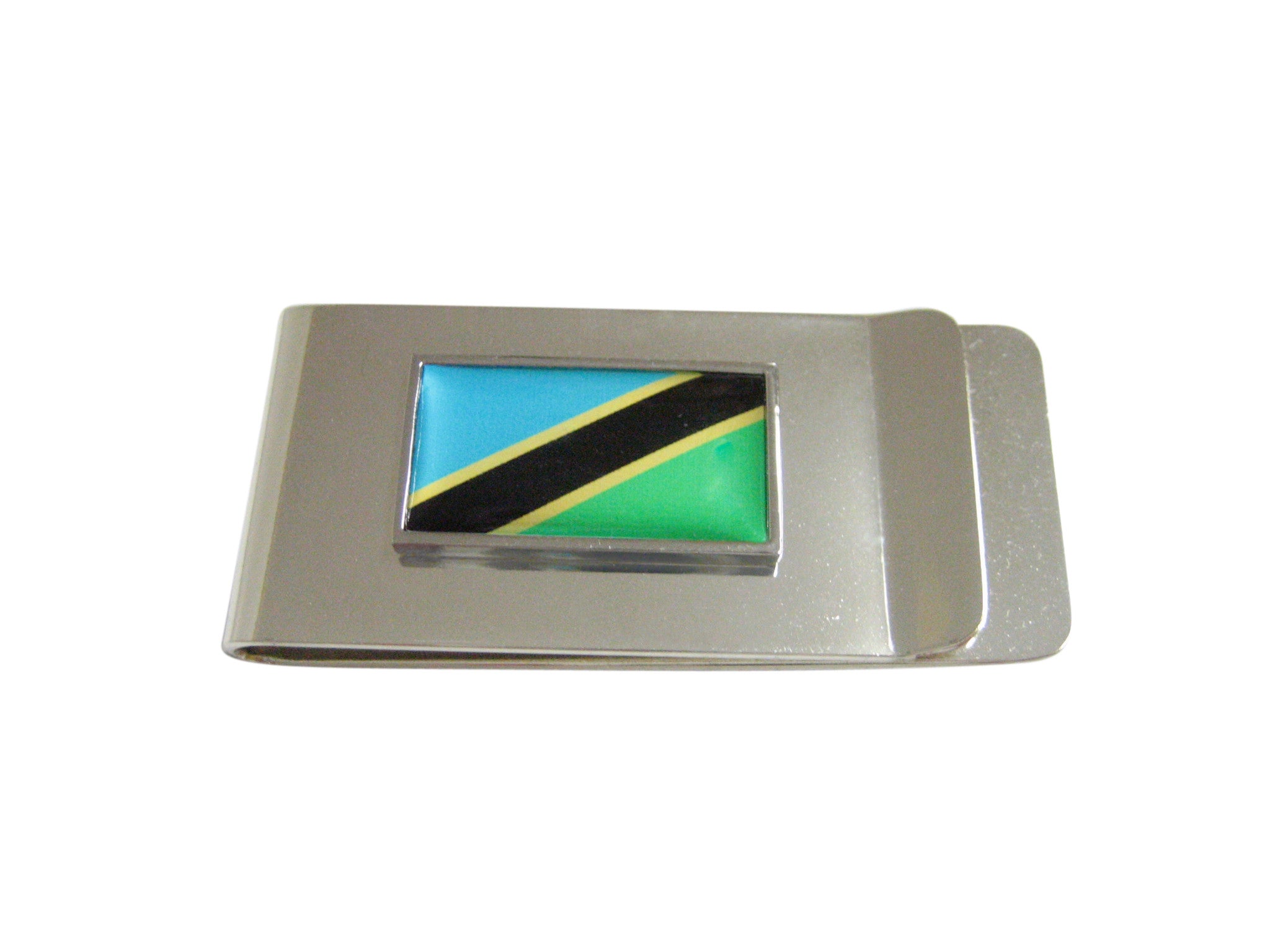Thin Bordered Tanzania Flag Money Clip