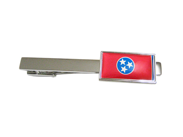 Thin Bordered Tennessee State Flag Square Tie Clip