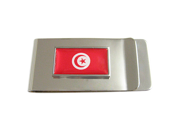 Thin Bordered Tunisia Flag Money Clip