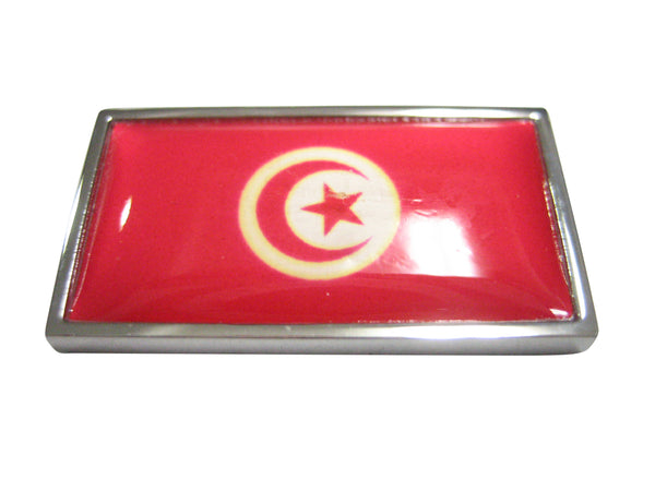 Thin Bordered Tunisia Flag Magnet