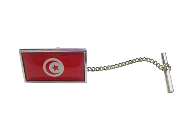 Thin Bordered Tunisia Flag Tie Tack
