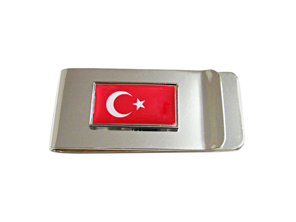 Thin Bordered Turkey Flag Pendant Money Clip