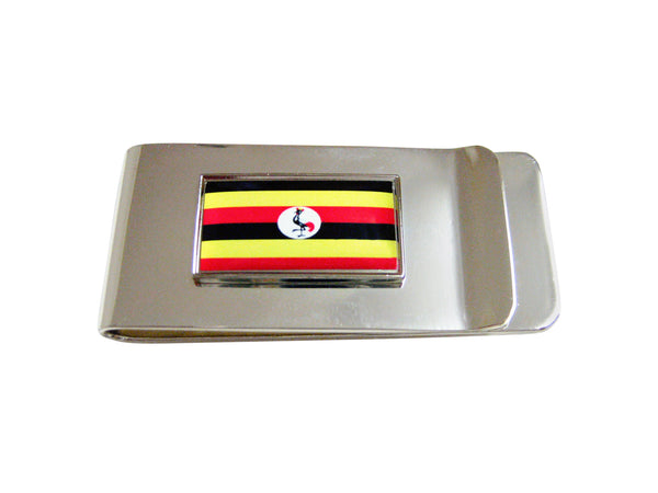 Thin Bordered Uganda Flag Pendant Money Clip