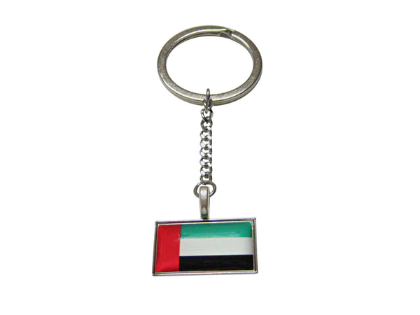 Thin Bordered United Arab Emirates UAE Flag Pendant Keychain