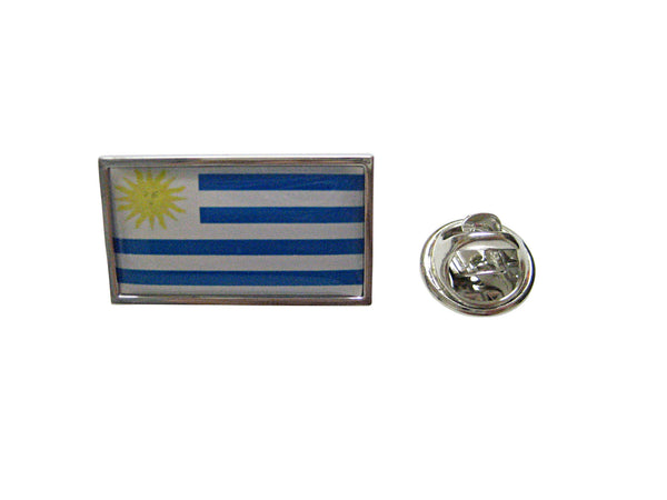 Thin Bordered Uruguay Flag Lapel Pin