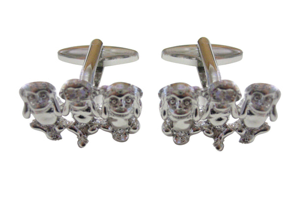 Three Monkey Cufflinks