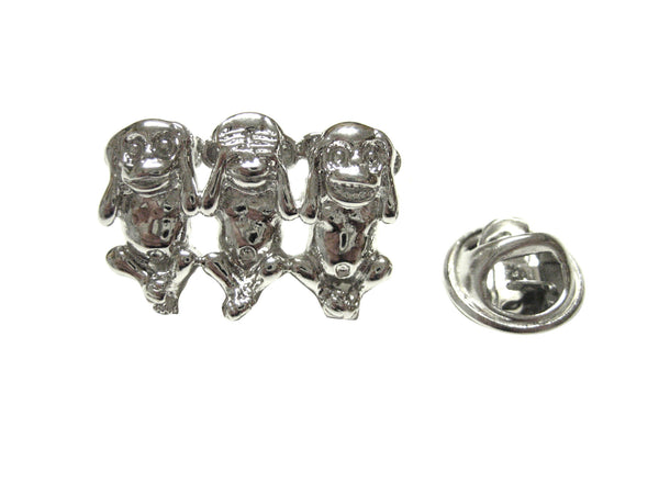 Three Wise Monkeys Lapel Pin