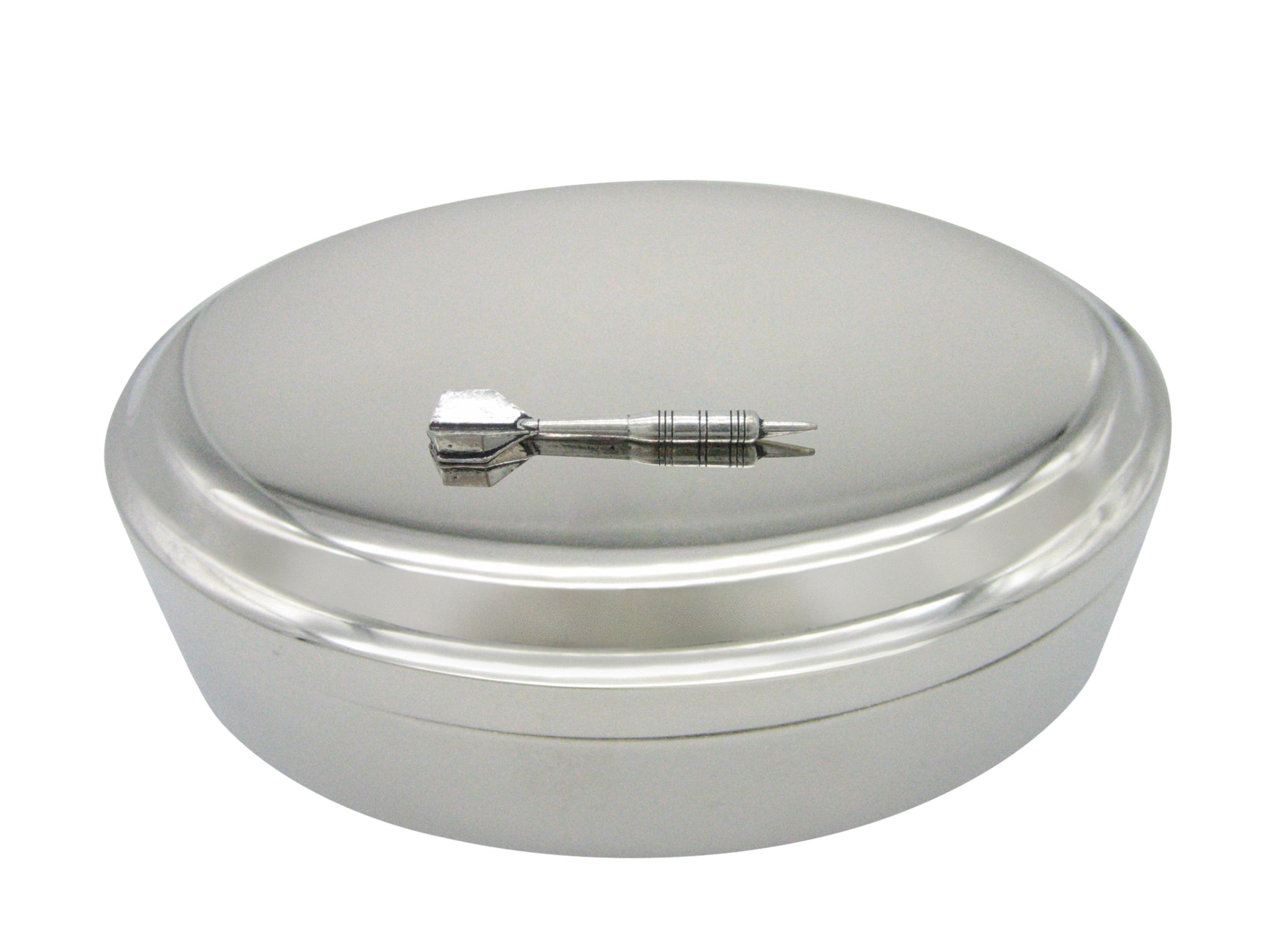Throwing Dart Pendant Oval Trinket Jewelry Box