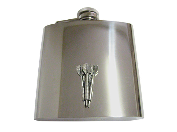 Throwing Darts 6 Oz. Stainless Steel Flask