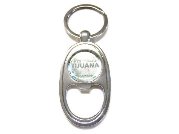 Tijuana Mexico Map Bottle Opener Key Chain