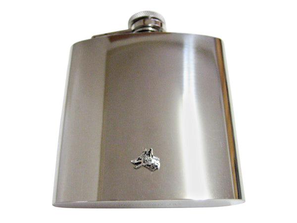Tiny Fox Head 6 Oz. Stainless Steel Flask