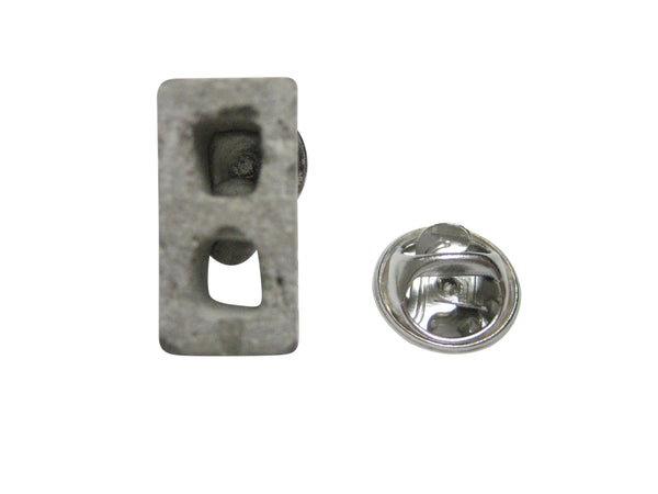 Tiny Industrial Construction Cinderblock Lapel Pin