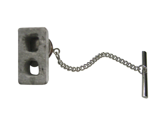 Tiny Industrial Construction Cinderblock Tie Tack