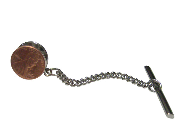 Tiny One Cent Penny Coin Tie Tack