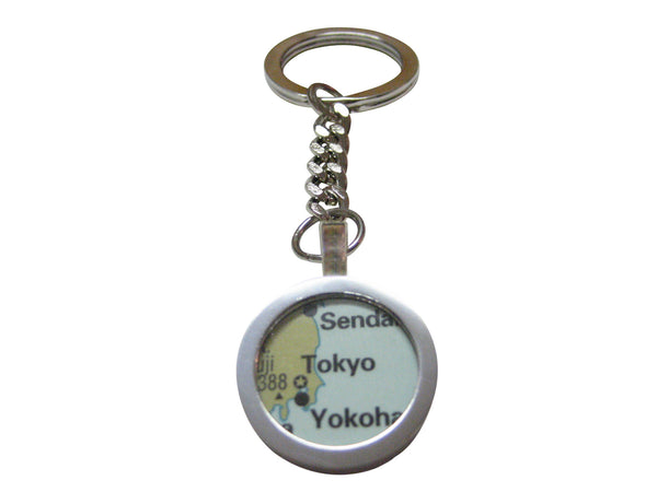 Tokyo Japan Map Pendant Key Chain