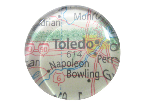 Toledo Ohio Map Pendant Magnet