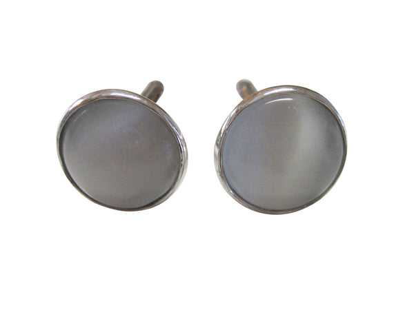 Translucent White Round Cufflinks