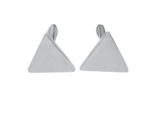 Silver Toned Triangle Cufflinks