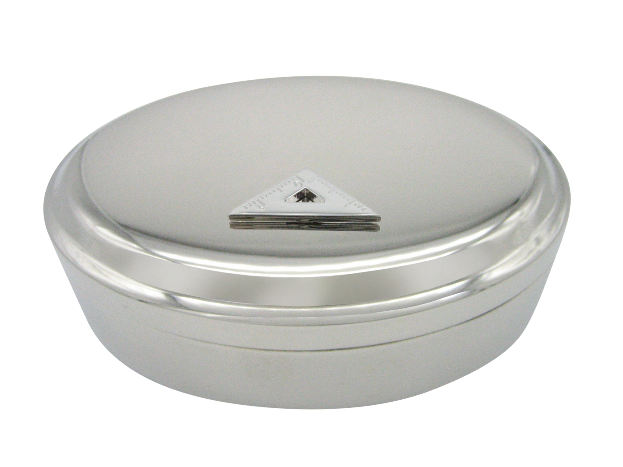 Triangle Ruler Pendant Oval Trinket Jewelry Box