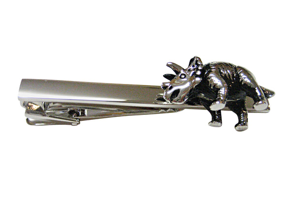 Triceratops Dinosaur Square Tie Clip